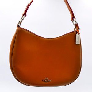 Coach Nomad Hobo Glovetanned Leather Saddle Color NWOT